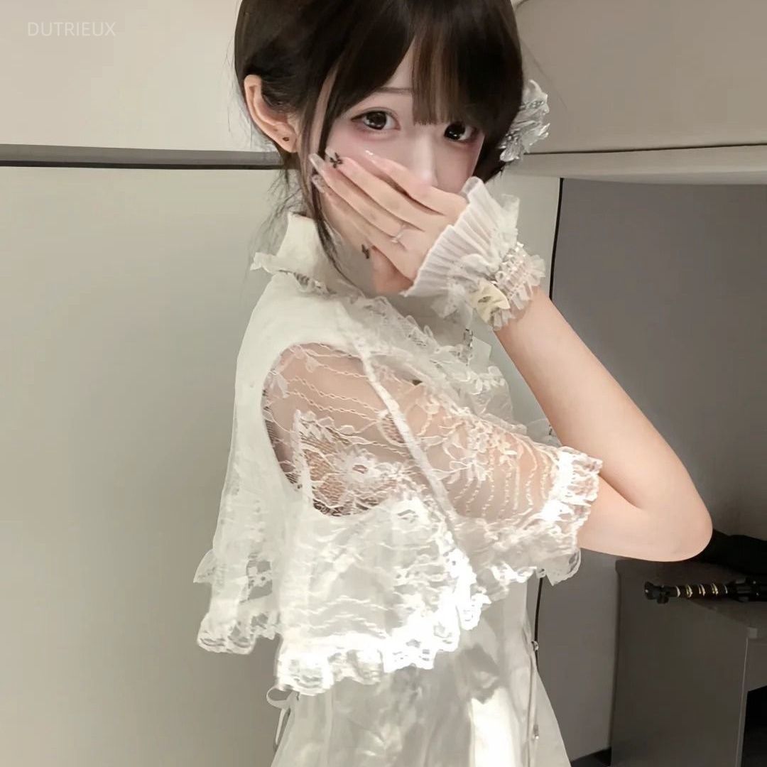 Korean Style A Line Shirt Dress - Japon Gotik Y2k Stili Taşlı Fiyonklu