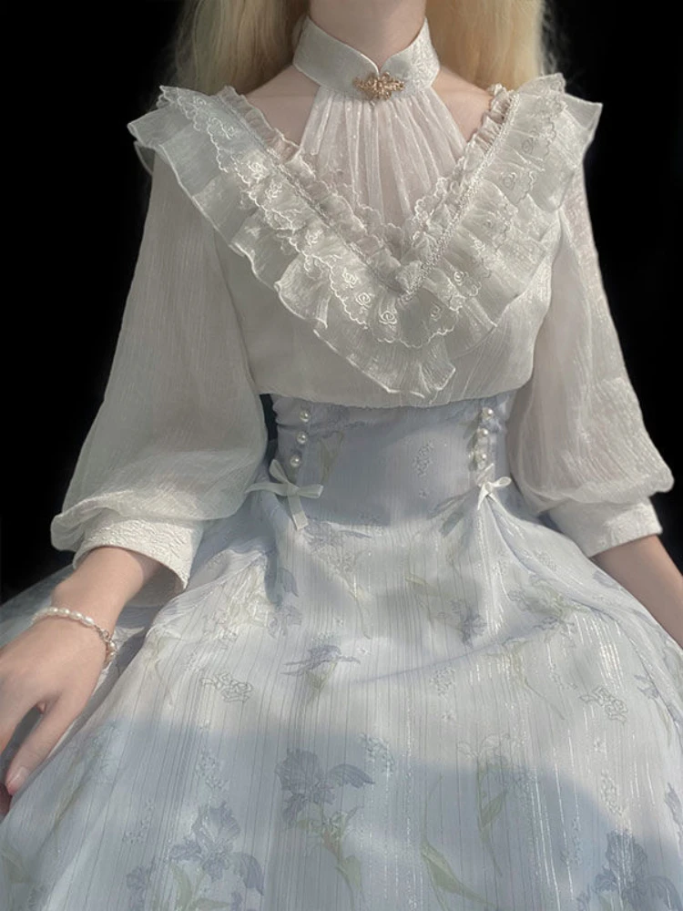 Kadınlar Çiçekli Lolita Tek Pa - French Vintage Floral Midi Dress incelemesi ve fiyatı