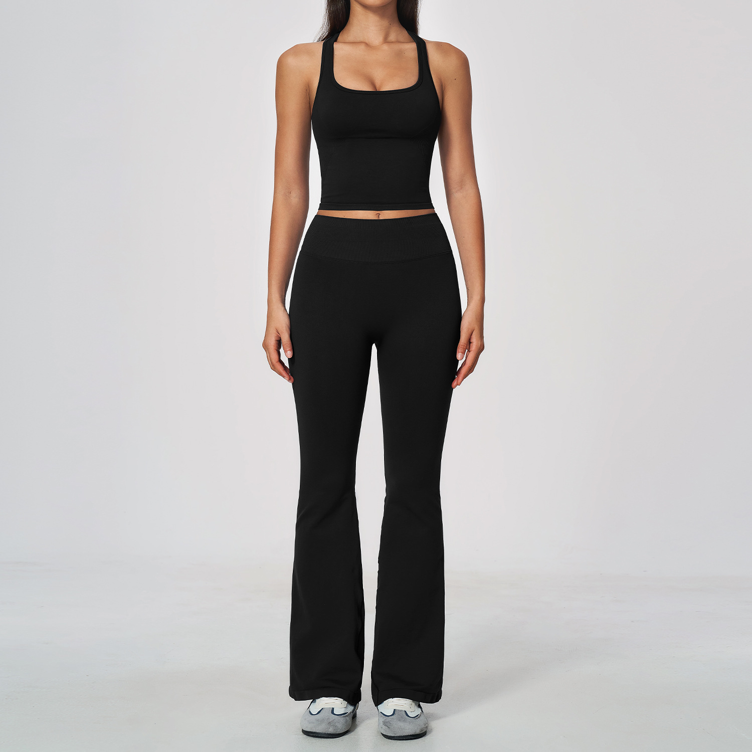 Kadınlar için 2 Parçalı Yoga T - Seamless Ribbed Workout Tank Top incelemesi ve fiyatı