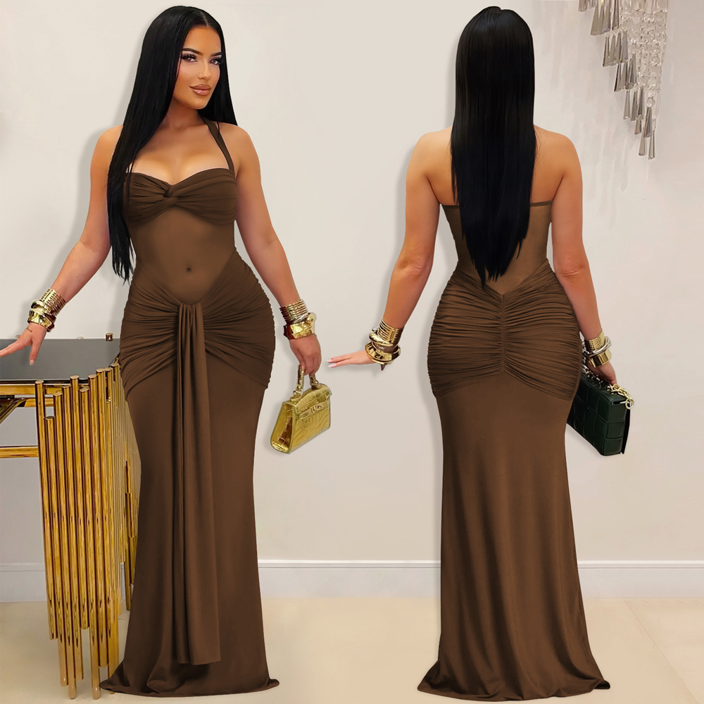 Seksi Şeffaf Katmanlı File Hal - Sexy Mesh Sheer Bodycon Dress incelemesi ve fiyatı