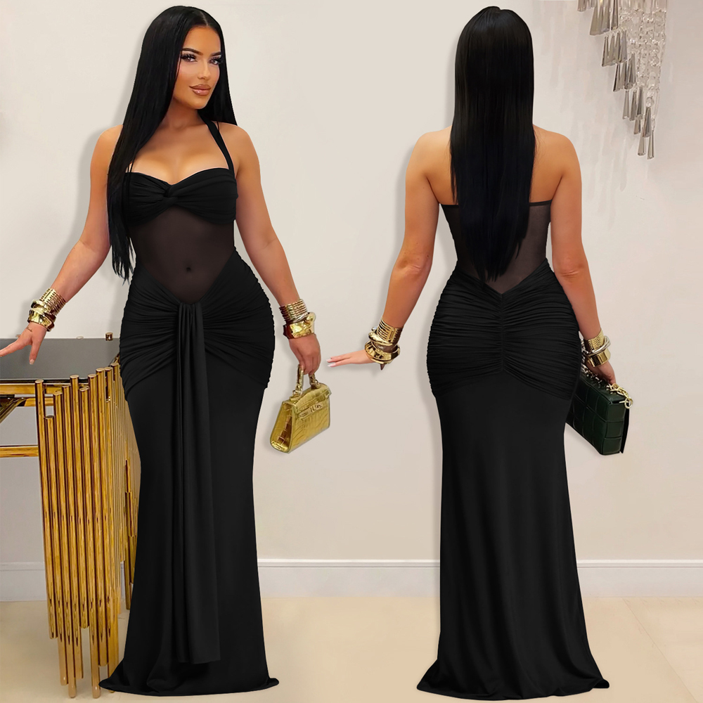 Seksi Şeffaf Katmanlı File Hal - Sexy Mesh Sheer Bodycon Dress incelemesi ve fiyatı