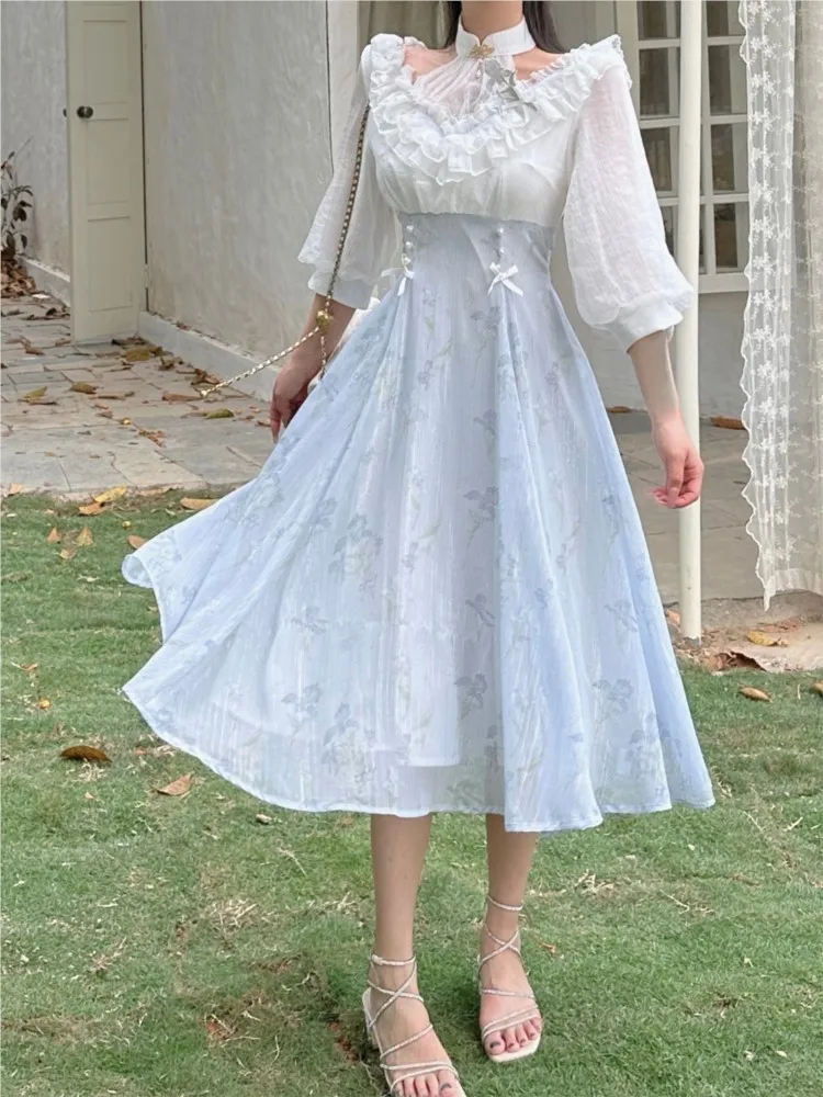 Zarif Kadın Yaz Fransız Vintag - French Vintage Floral Midi Dress incelemesi ve fiyatı