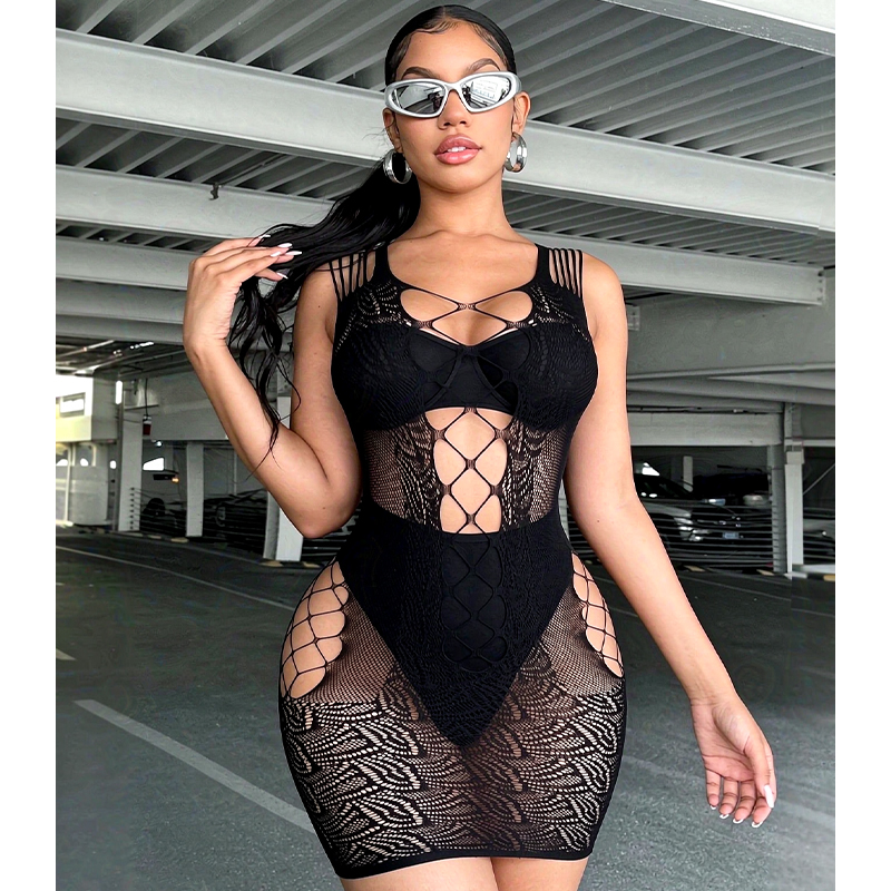 Seksi iç çamaşırı, kadınlar iç - Sexy Mesh Sheer Bodycon Dress incelemesi ve fiyatı