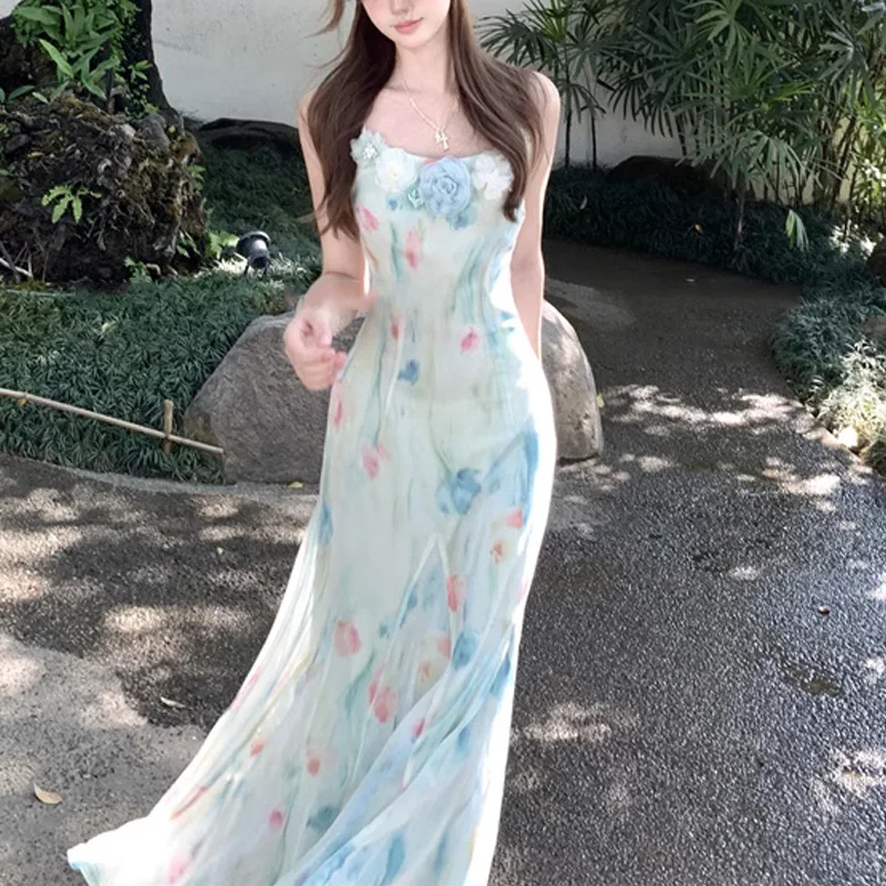 Kawaii Tatlı Y2k Japon Midi El - French Vintage Floral Midi Dress incelemesi ve fiyatı