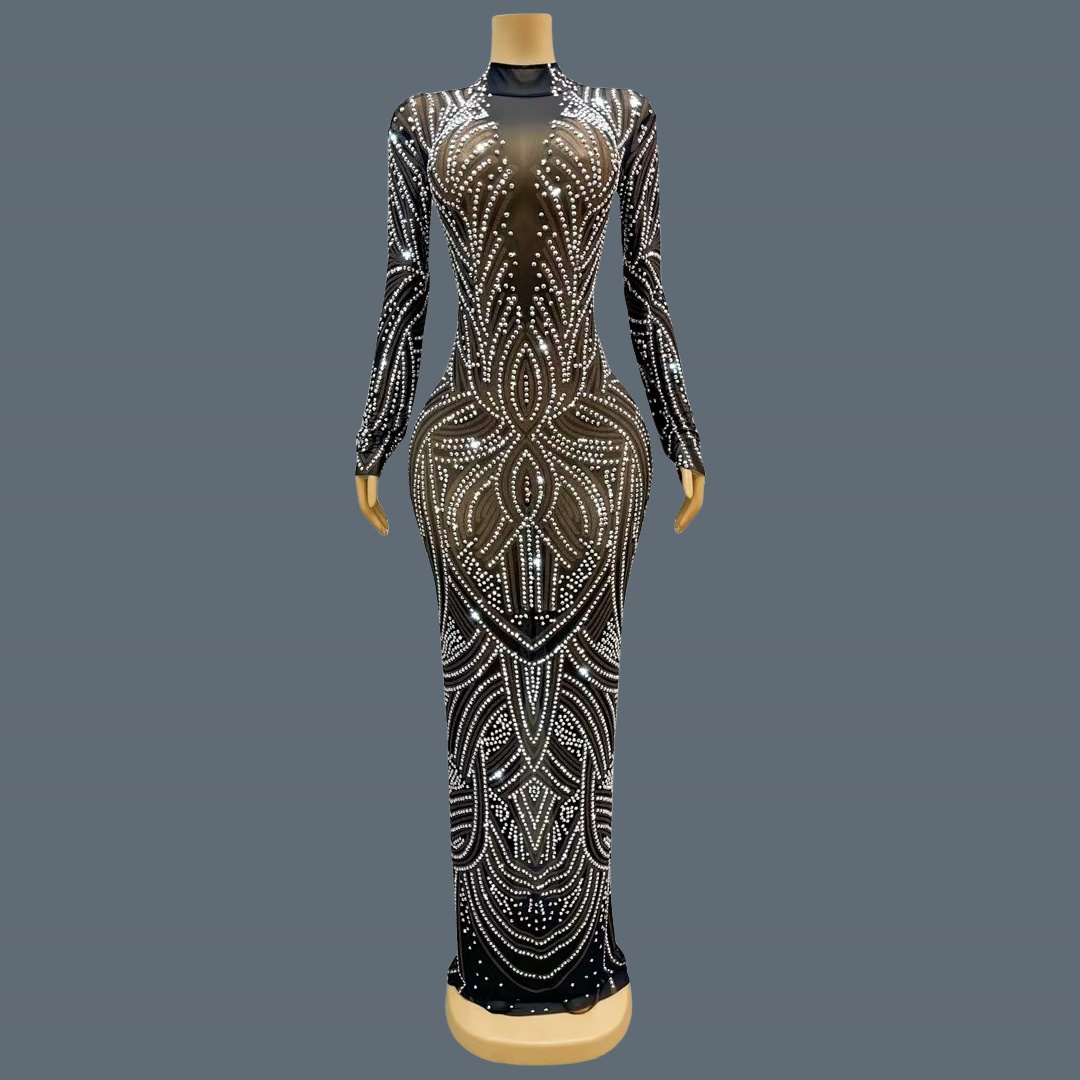 Siyah, Yeni Tarz, Parıltılı Ta - Sparkly Rhinestone Club Party Dress incelemesi ve fiyatı