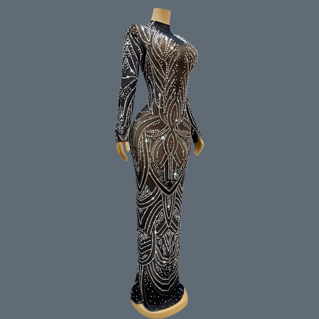 Siyah, Yeni Tarz, Parıltılı Ta - Sparkly Rhinestone Club Party Dress incelemesi ve fiyatı